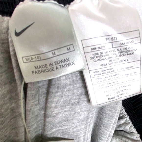 NEW Vtg 90s Nike Womens Medium Track Sweatpants Black Swoosh Pants Y2K Lined 31" - Picture 9 of 10